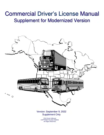 Cover of Commercial Driver's License Manual Supplement for Modernized Version