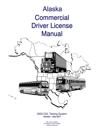 Cover of Alaska Commercial Driver License Manual