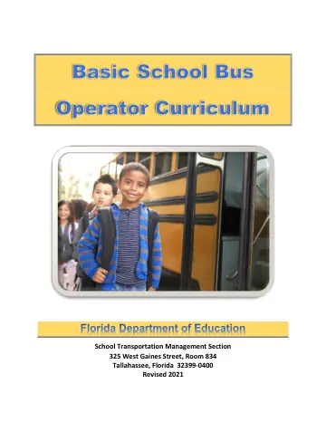 Cover of Basic School Bus Operator Curriculum