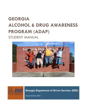 Cover of Georgia Alcohol & Drug Awareness Program (ADAP) Student Manual