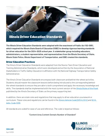 Cover of Illinois Driver Education Standards