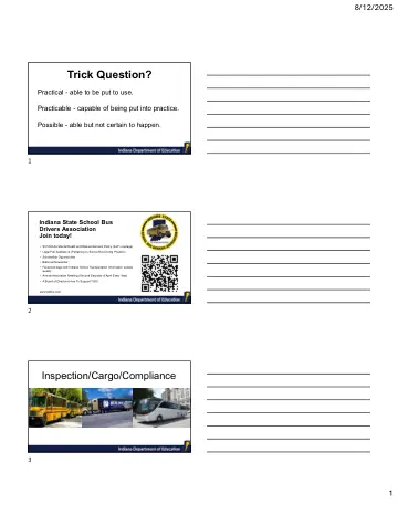 Cover of School Bus Curriculum: Day 3 slide handout