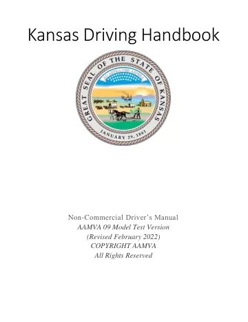 Cover of Kansas Driving Handbook: Non-Commercial Driver's Manual