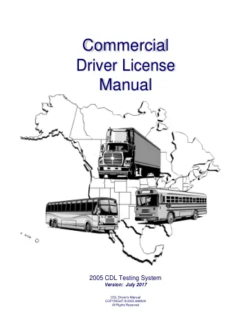 Cover of Commercial Driver License Manual