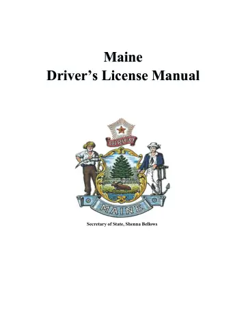 Cover of Maine Driver's License Manual