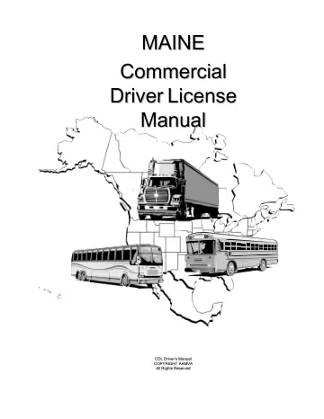 Cover of Maine Commercial Driver License Manual
