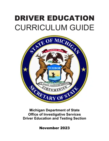 Cover of Driver Education Curriculum Guide