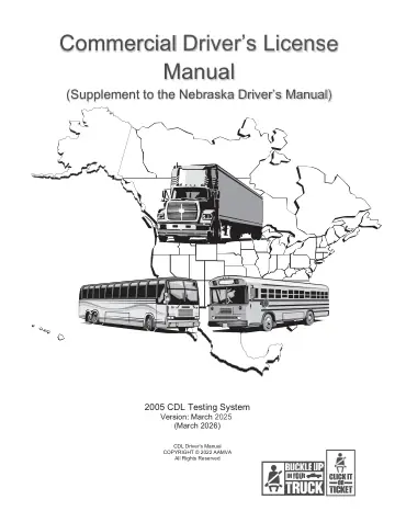 Cover of Commercial Driver's License Manual (Supplement to the Nebraska Driver's Manual)