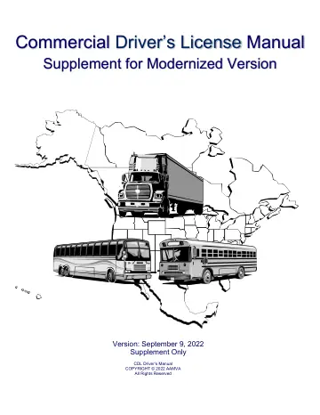 Cover of Commercial Driver's License Manual Supplement for Modernized Version