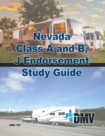 Cover of Non-Commercial A and B, J Endorsement Study Guide (DMV 703)