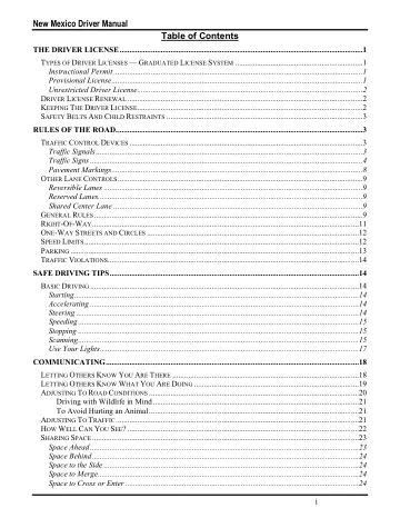Cover of New Mexico Driver Manual