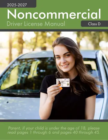 Cover of 2025-2027 Class D Noncommercial Driver License Manual