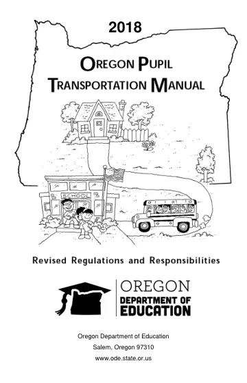 Cover of 2018 Oregon Pupil Transportation Manual