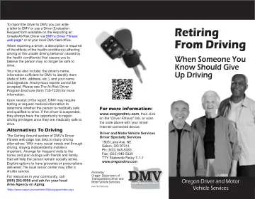 Cover of Retiring From Driving: When Someone You Know Should Give Up Driving