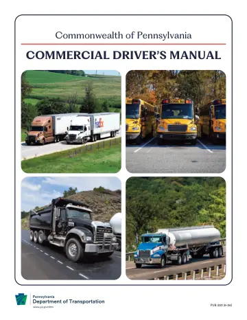 Cover of Commonwealth of Pennsylvania Commercial Driver's Manual (PUB 223)