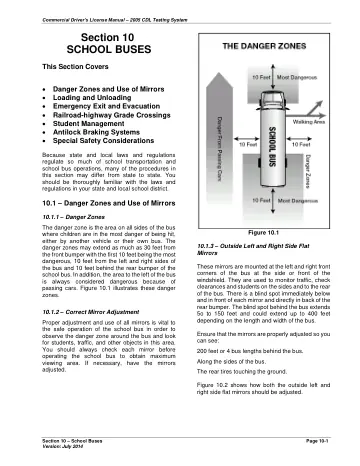 Cover of School Bus Manual (Commercial Driver's License Manual - 2005 CDL Testing System, Section 10 - School Buses)