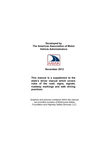 Cover of Motorcycle and Moped Operator's Manual