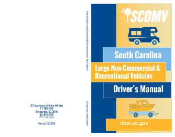 Cover of South Carolina Large Non-Commercial & Recreational Vehicles Driver's Manual