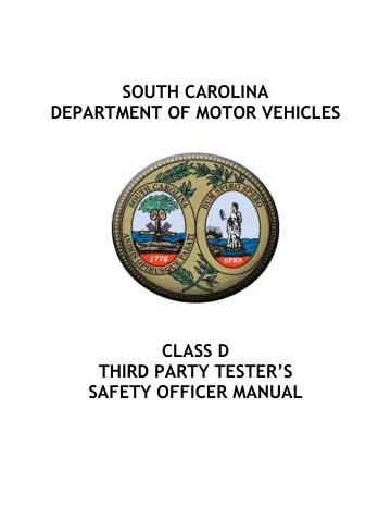 Cover of Class D Third Party Tester's Safety Officer Manual