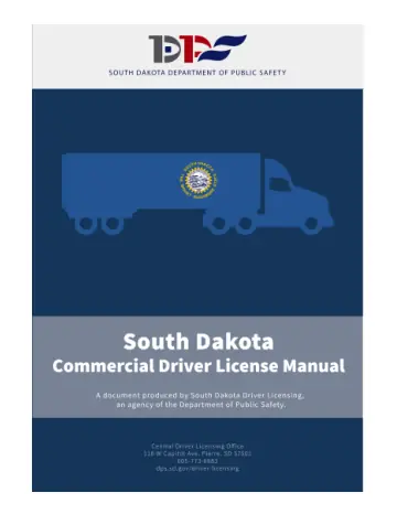 Cover of South Dakota Commercial Driver License Manual