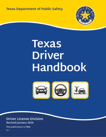 Cover of Texas Driver Handbook (DL-7)