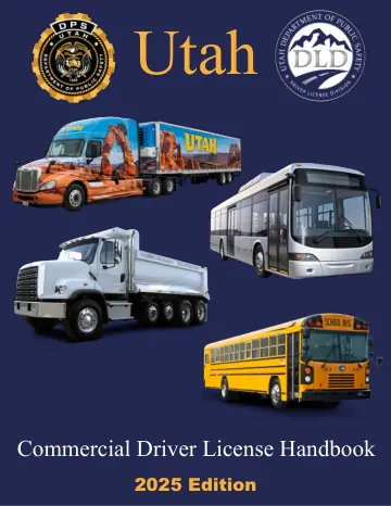 Cover of Commercial Driver License Handbook, Utah, 2025 Edition