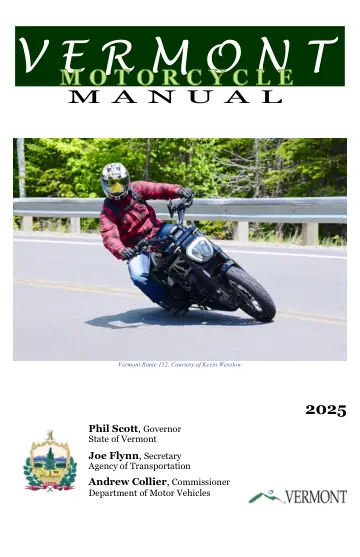 Cover of Vermont Motorcycle Manual 2025 (VN-008)