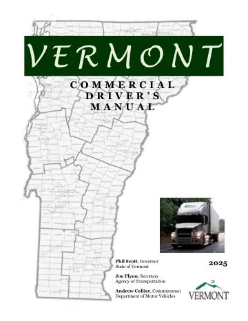 Cover of Vermont Commercial Driver's Manual 2025 (VN-111)