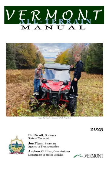 Cover of Vermont All-Terrain Vehicle Manual 2025 (VN-023)