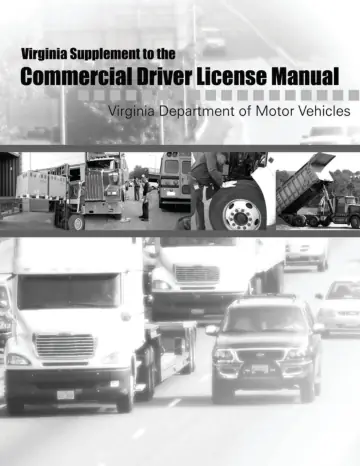 Cover of Virginia Supplement to the Commercial Driver's Manual (DMV 60V)